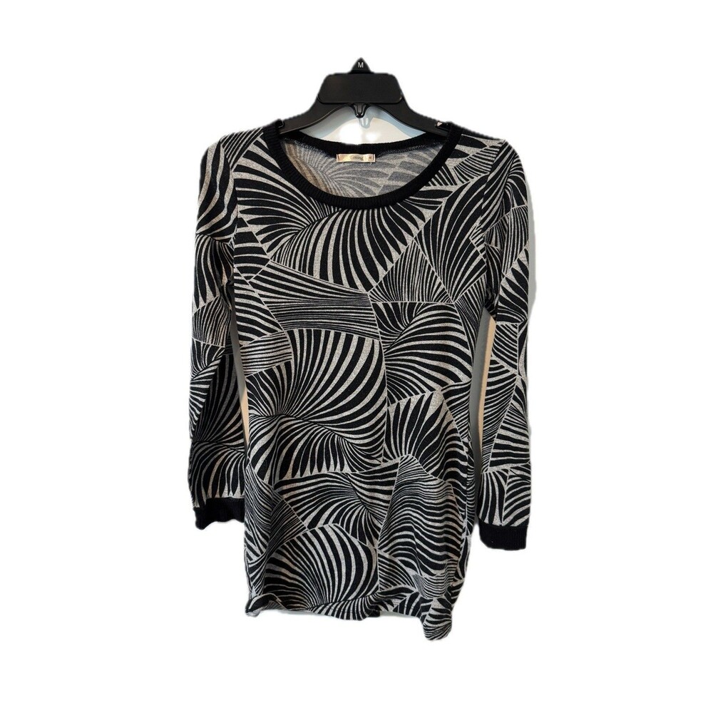 Timing Abstract Print Crewneck Sweater Womens M